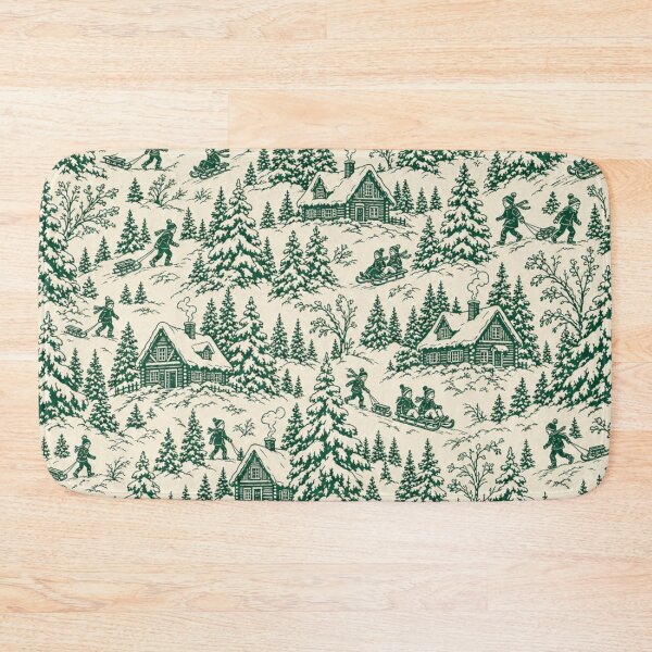 Item preview, Frosted Pine Forest Toile Seamless Pattern | Christmas Aesthetic Repeat Design designed and sold by StickyGuys.