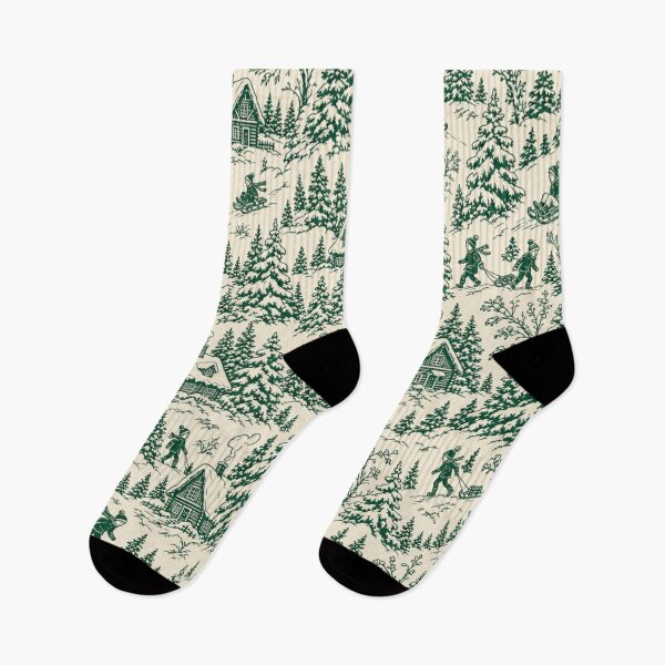 Item preview, Frosted Pine Forest Toile Seamless Pattern | Christmas Aesthetic Repeat Design designed and sold by StickyGuys.