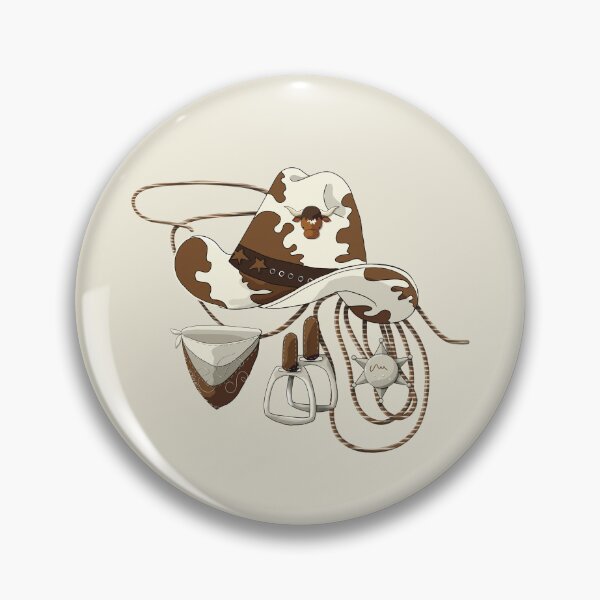 Item preview, Vintage Cowboy Hat Lasso Stirrups and Sheriff Badge designed and sold by Karin Taylor.