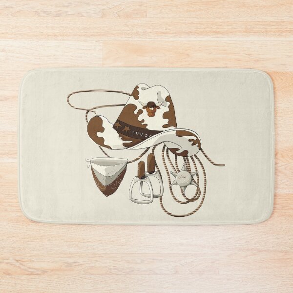 Item preview, Vintage Cowboy Hat Lasso Stirrups and Sheriff Badge designed and sold by Karin Taylor.