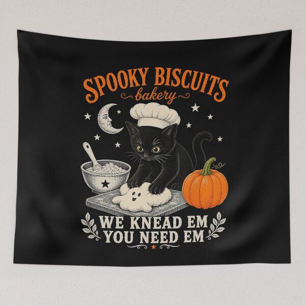 Item preview, Spooky Biscuits Black Cat Halloween Bakery designed and sold by VioletNance.