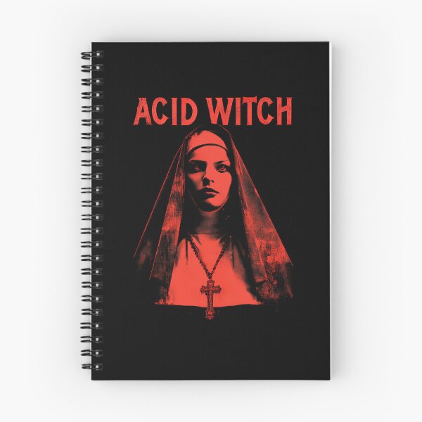 Item preview, Creepy Veiled Nun Wearing Rosary Cross In Deep Red Fiery Glow designed and sold by GordonBruen.