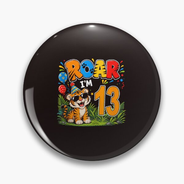 Item preview, Tiger 13th Birthday Party Roar I'm 13 Funny Animal Birthday Design designed and sold by mari-kayden.