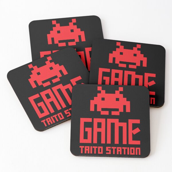 Item preview, Bright Red Pixelated Alien Creature Icon Positioned Above Blocky Text designed and sold by GordonBruen.