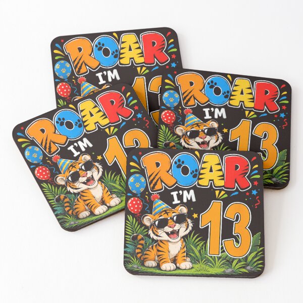Item preview, Tiger 13th Birthday Party Roar I'm 13 Funny Animal Birthday Design designed and sold by mari-kayden.