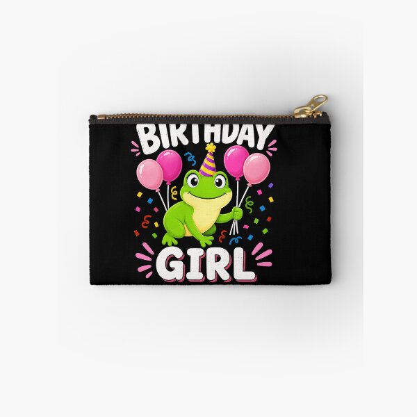 Item preview, Birthday Girl Cute Frog Party Balloons Celebration Gift Design designed and sold by MiALopezArt.