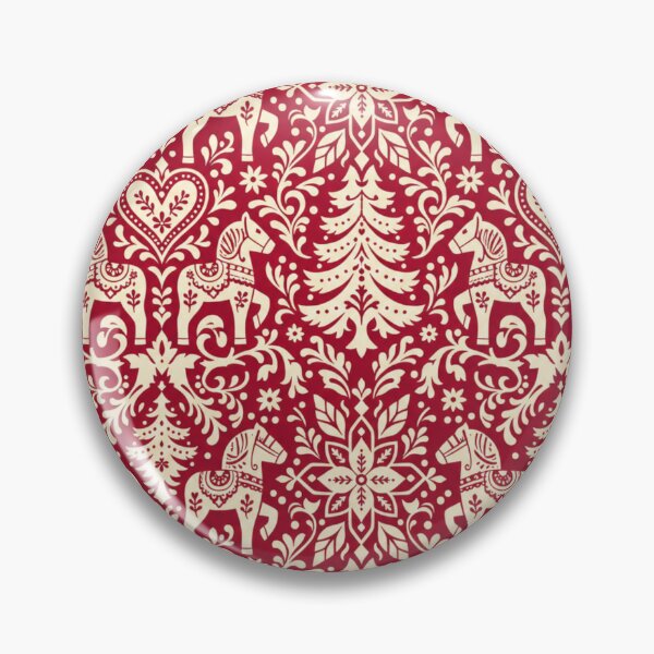 Item preview, Nordic Folk Winter Damask Seamless Pattern | Christmas Aesthetic Repeat Design designed and sold by StickyGuys.