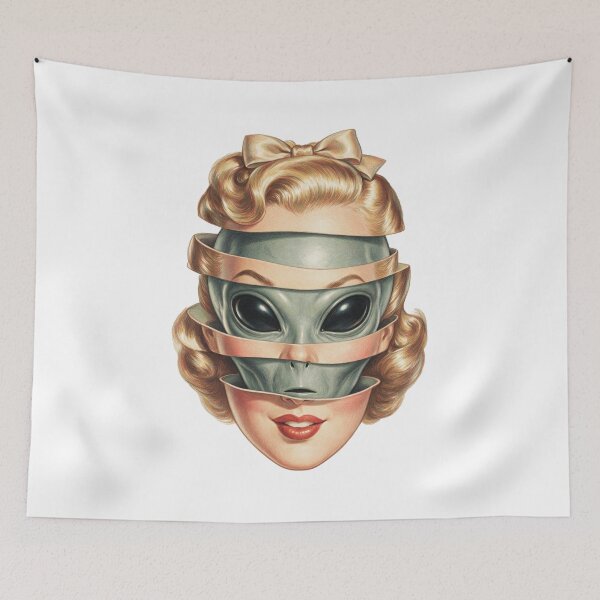 Item preview, Alien Pin-Up Girl Peeling Mask Reveal designed and sold by The Mellonaire.