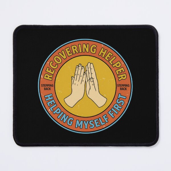 Item preview, Recovering Helper Helping Myself First Retro Badge designed and sold by DuckOddity.