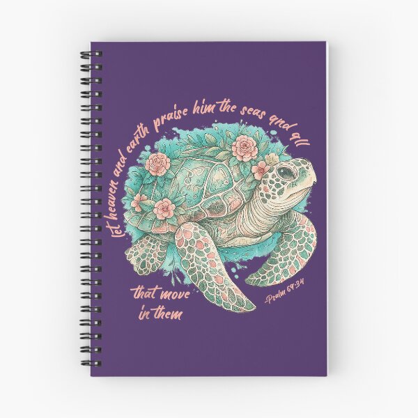 Item preview, Christian Teen Sea Turtle Psalm 69 34 Floral Sea Turtle designed and sold by melodycook.