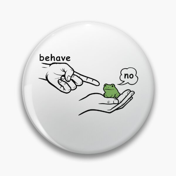 Item preview, Behave No Dishonest Frog Funny Meme designed and sold by charoen-design.
