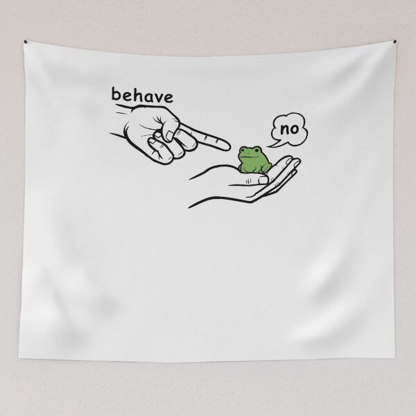 Item preview, Behave No Dishonest Frog Funny Meme designed and sold by charoen-design.