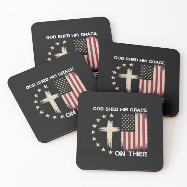 Item preview, God Shed His Grace On Thee Distressed Flag Cross designed and sold by FrankIsabel.
