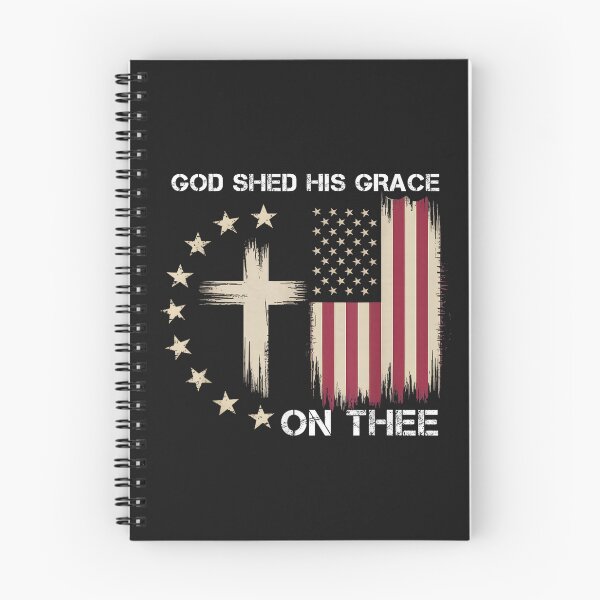 Item preview, God Shed His Grace On Thee Distressed Flag Cross designed and sold by FrankIsabel.