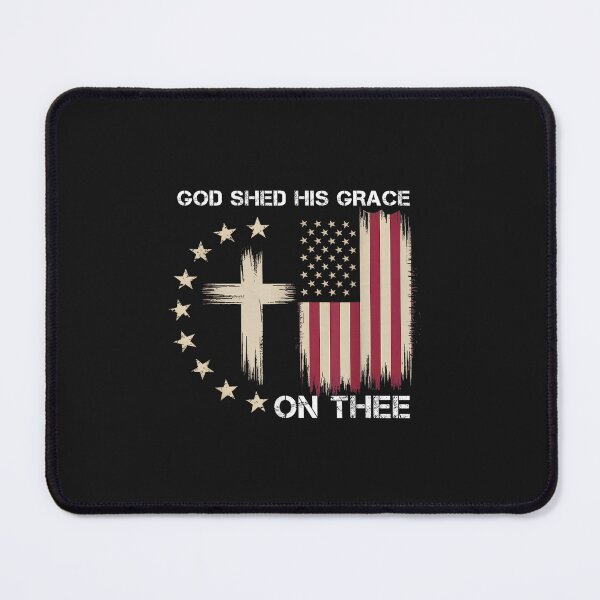 Item preview, God Shed His Grace On Thee Distressed Flag Cross designed and sold by FrankIsabel.