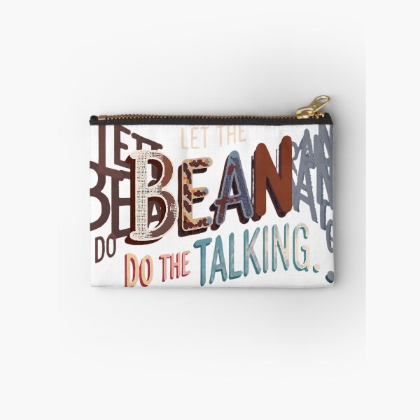 Item preview, Let the Bean Do the Talking – Funny Coffee Typography 1 designed and sold by Iceyfun.
