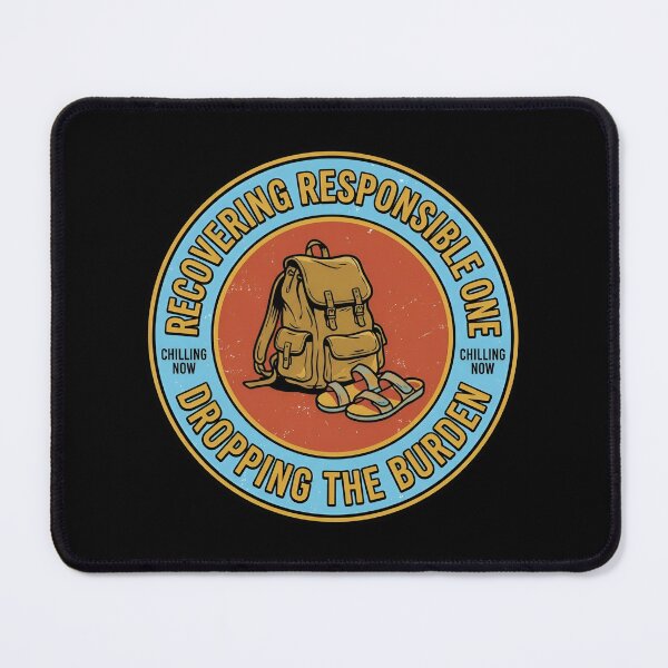 Item preview, Recovering Responsible One Dropping Burden Retro Badge designed and sold by DuckOddity.