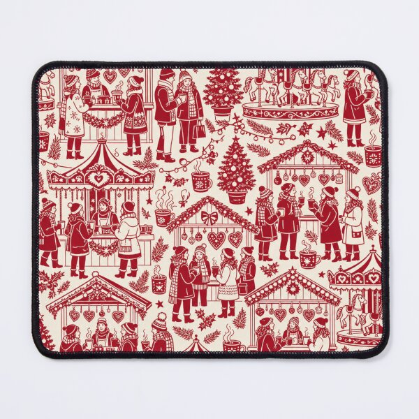 Item preview, Christmas Market Toile Seamless Pattern | Christmas Aesthetic Repeat Design designed and sold by StickyGuys.