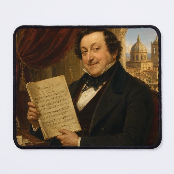 Item preview, Bel Canto Master: Gioachino Rossini Vintage Oil Painting - The Barber of Seville designed and sold by DoReMiStudio.