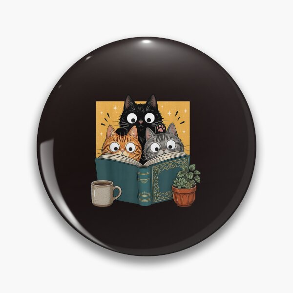Item preview, Cat Reading Book Lover Vintage Cozy Library Cats Art Illustration designed and sold by mari-kayden.