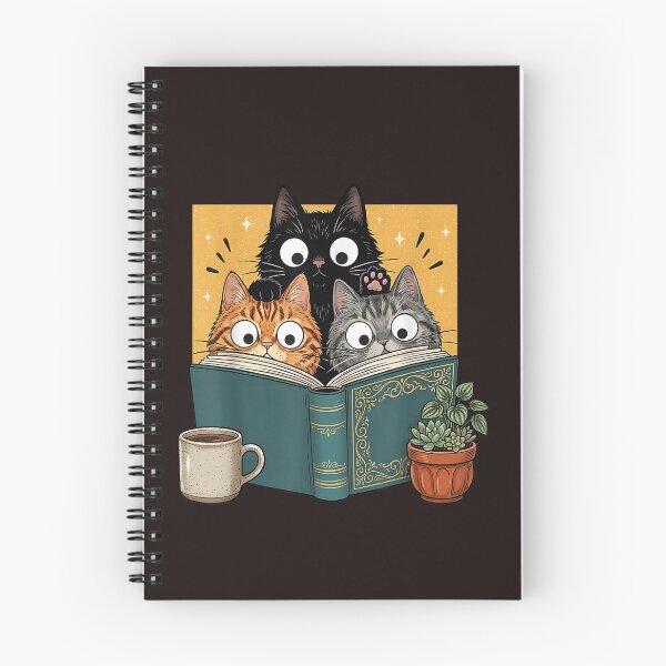 Item preview, Cat Reading Book Lover Vintage Cozy Library Cats Art Illustration designed and sold by mari-kayden.