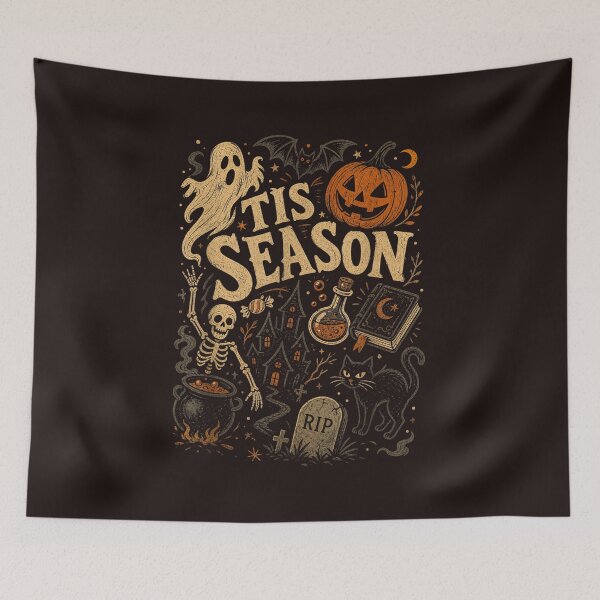 Item preview, It's Season Halloween Vintage Gothic Spooky Fall Graphic Design designed and sold by mari-kayden.