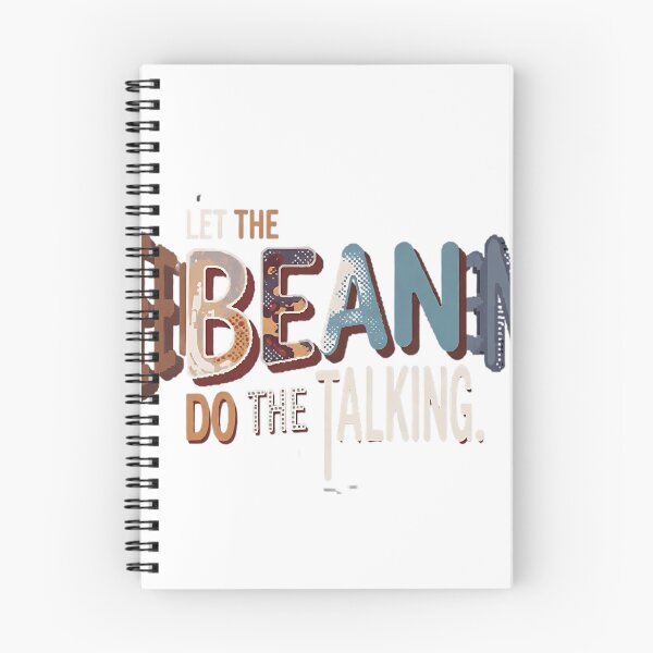 Item preview, Let the Bean Do the Talking – Funny Coffee Typography 2 designed and sold by Iceyfun.