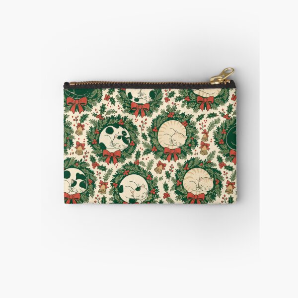 Item preview, Sleepy Winter Cats and Wreaths Seamless Pattern | Christmas Aesthetic Repeat Design designed and sold by StickyGuys.