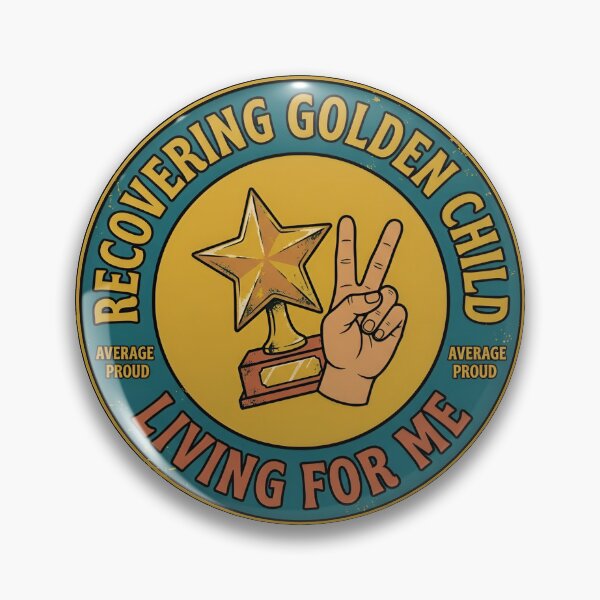 Item preview, Recovering Golden Child recovering golden child Living For Me Retro Badge designed and sold by DuckOddity.