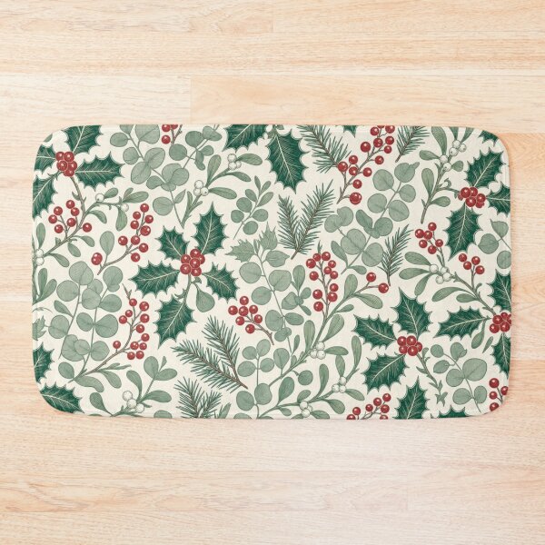 Item preview, Botanical Winter Greenery Seamless Pattern | Christmas Aesthetic Repeat Design designed and sold by StickyGuys.