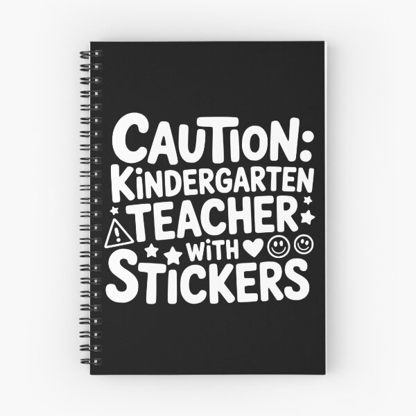 Item preview, Caution Kindergarten Teacher With Stickers designed and sold by theartfulaspie.
