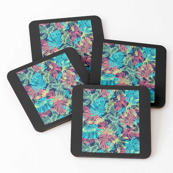 Item preview, Vibrant Seamless Pattern Of Neon Tropical Palm Leaves designed and sold by BriaBode.