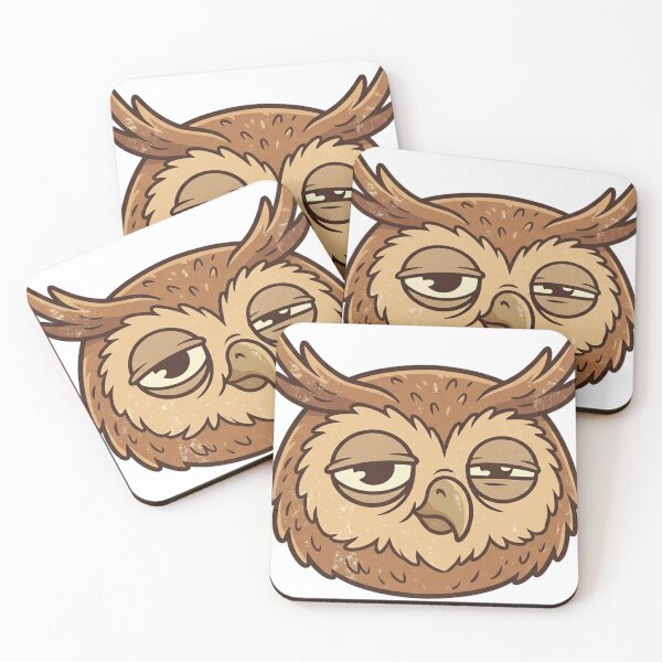 Item preview, Sleepy Funny Owl Head Retro Sticker designed and sold by RoyArt0.
