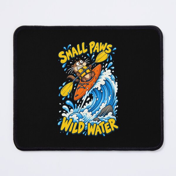 Item preview, Funny Otter Kayaking – Small Paws Wild Water Cartoon designed and sold by CG Studio.