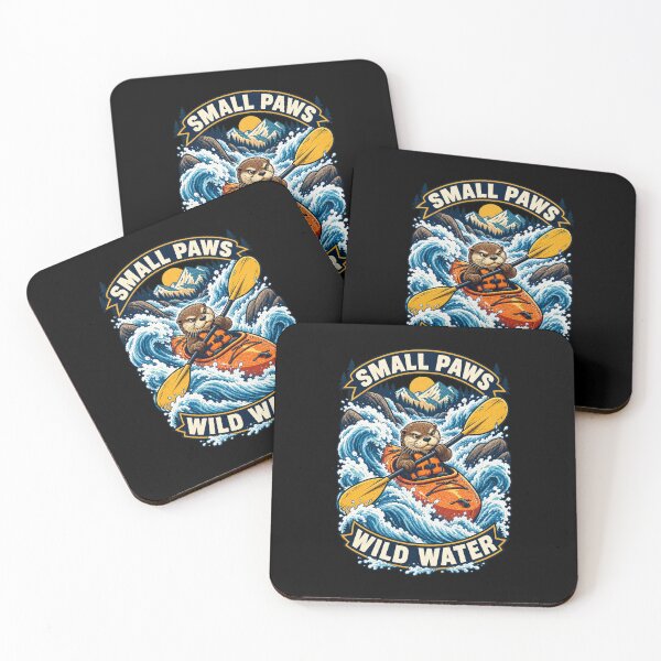 Item preview, Funny Otter Kayaking – Small Paws Wild Water Cartoon designed and sold by CG Studio.