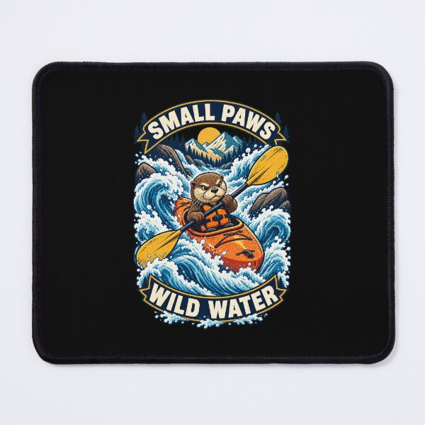 Item preview, Funny Otter Kayaking – Small Paws Wild Water Cartoon designed and sold by CG Studio.