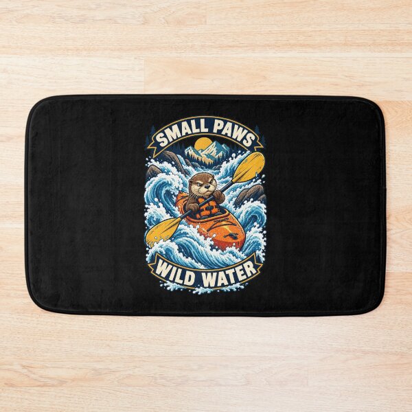 Item preview, Funny Otter Kayaking – Small Paws Wild Water Cartoon designed and sold by CG Studio.