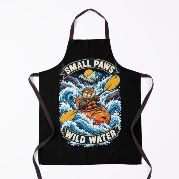 Item preview, Funny Otter Kayaking – Small Paws Wild Water Cartoon designed and sold by CG Studio.