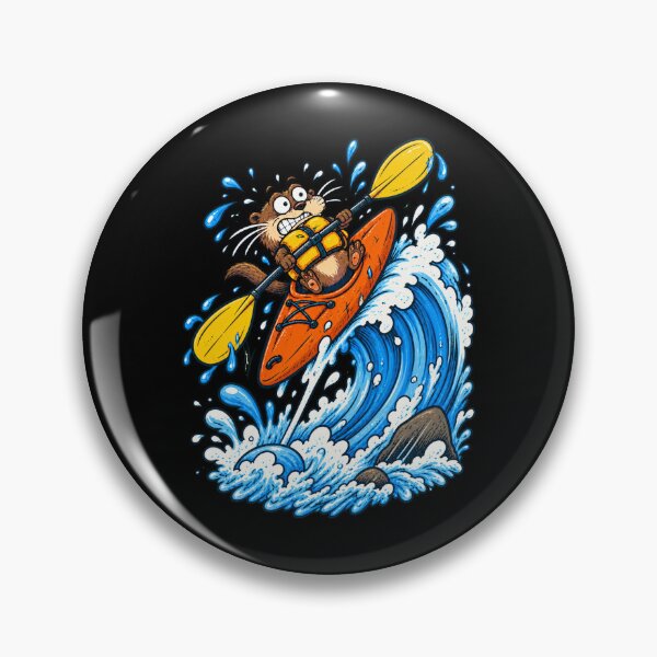 Item preview, Funny Otter Kayaking – Small Paws Wild Water Cartoon designed and sold by CG Studio.