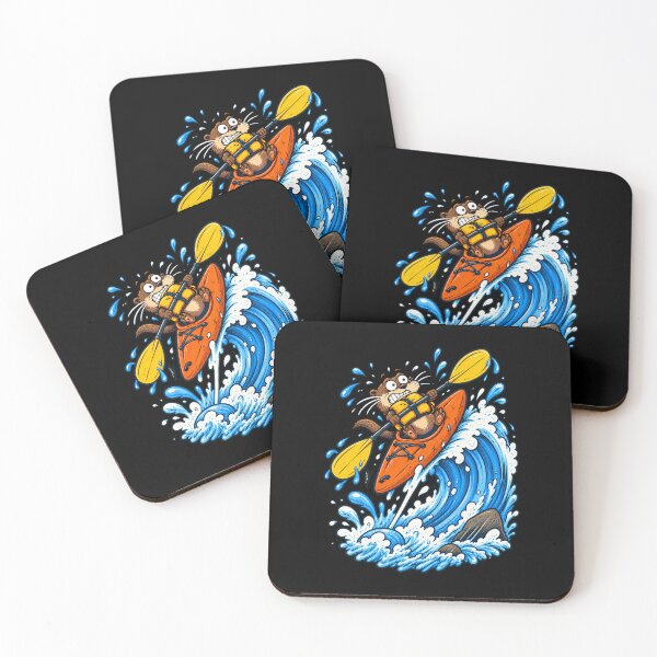 Item preview, Funny Otter Kayaking – Small Paws Wild Water Cartoon designed and sold by CG Studio.