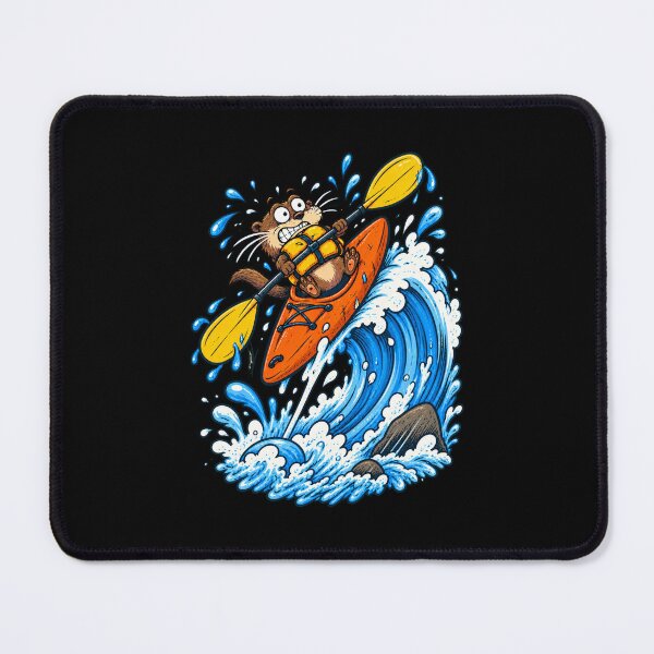 Item preview, Funny Otter Kayaking – Small Paws Wild Water Cartoon designed and sold by CG Studio.