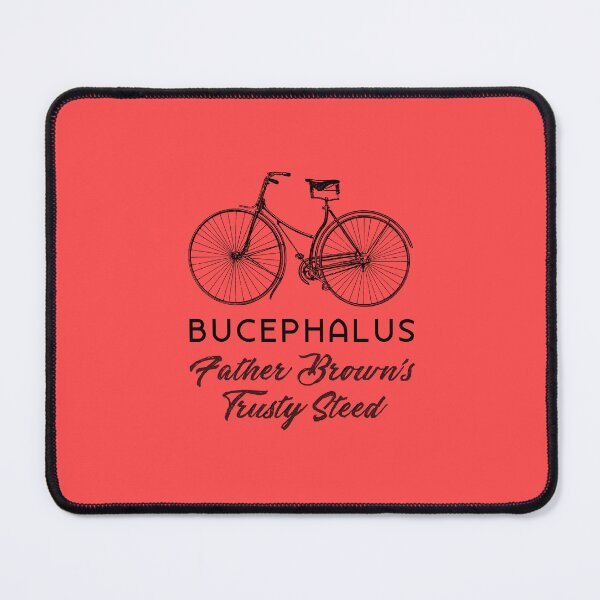 Item preview, Father Brown’s Trusty Steed (on Orange-Red) designed and sold by PawsitiveMum3.