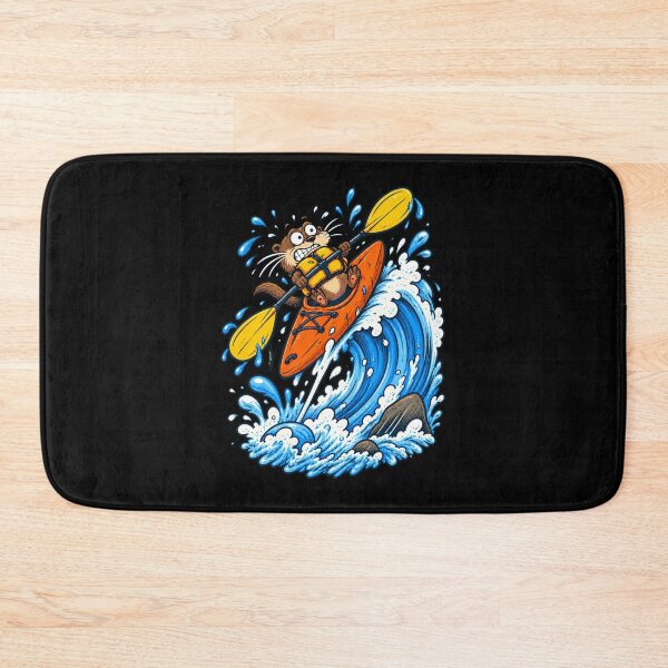 Item preview, Funny Otter Kayaking – Small Paws Wild Water Cartoon designed and sold by CG Studio.