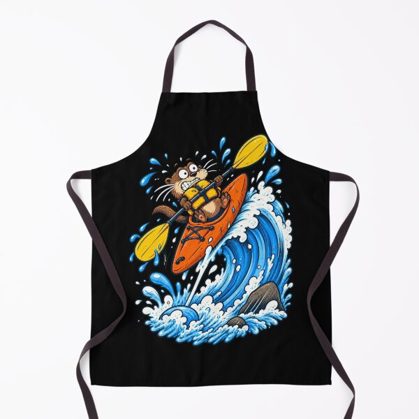 Item preview, Funny Otter Kayaking – Small Paws Wild Water Cartoon designed and sold by CG Studio.