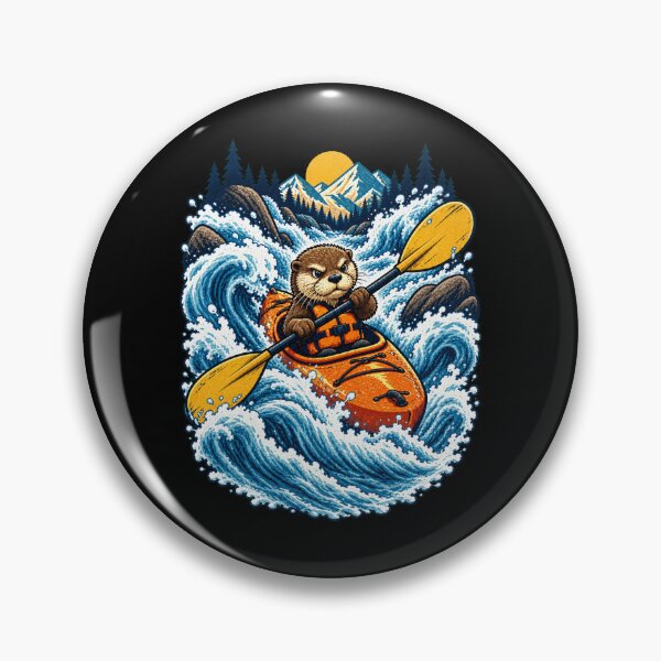 Item preview, Funny Otter Kayaking – Small Paws Wild Water Cartoon designed and sold by CG Studio.