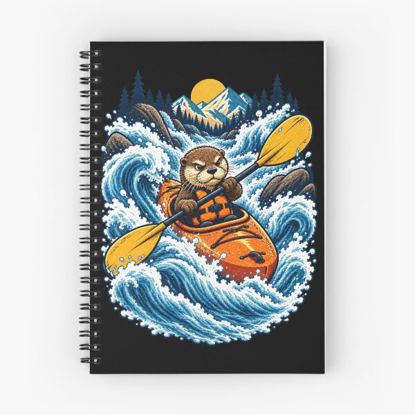 Item preview, Funny Otter Kayaking – Small Paws Wild Water Cartoon designed and sold by CG Studio.