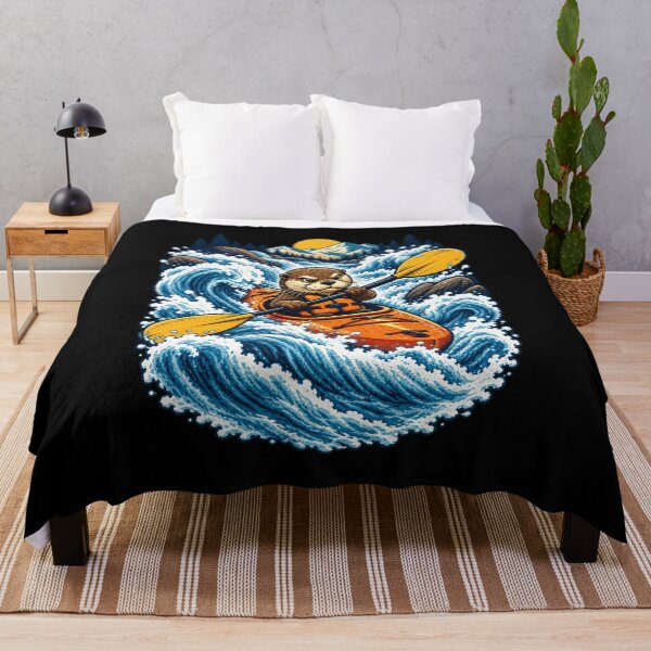 Item preview, Funny Otter Kayaking – Small Paws Wild Water Cartoon designed and sold by CG Studio.