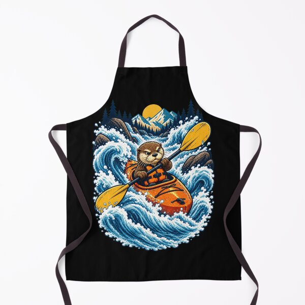 Item preview, Funny Otter Kayaking – Small Paws Wild Water Cartoon designed and sold by CG Studio.