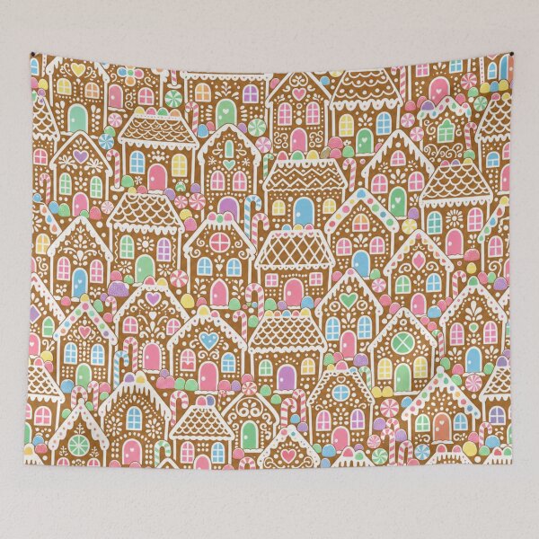Item preview, Gingerbread Village Repeat Seamless Pattern | Christmas Aesthetic Repeat Design designed and sold by StickyGuys.