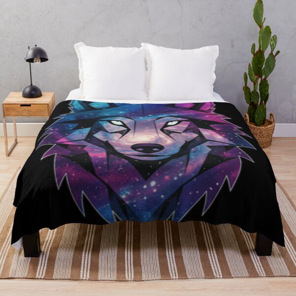 Item preview, Cosmic Geometric Galaxy Wolf designed and sold by Uniquely Worlds.
